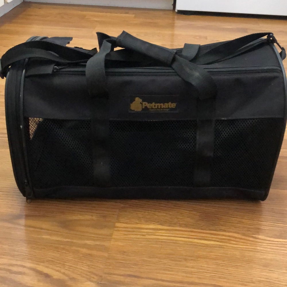 Petmate Soft-Sided Dog & Cat Carrier Bag, Black, up to 10-lbs
